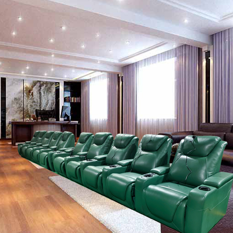 Home Cinema Recliners - -Green Color Home Furniture 4 Seat