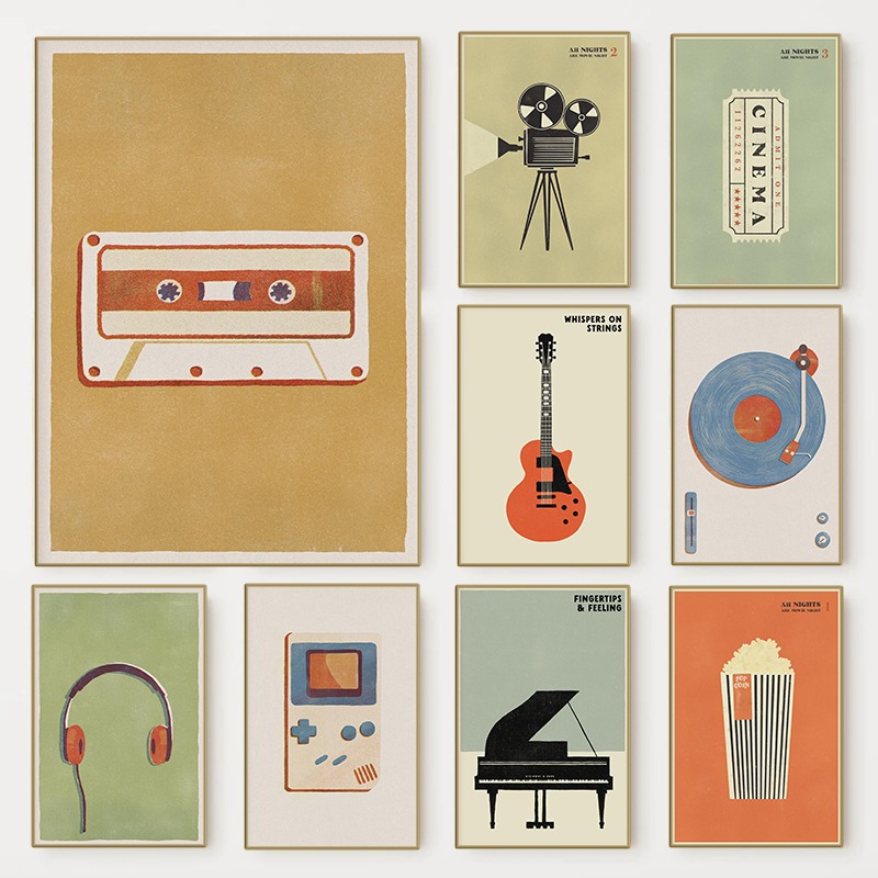 Home Cinema Gifts - Minimalist 90s Pop Culture Poster Mid