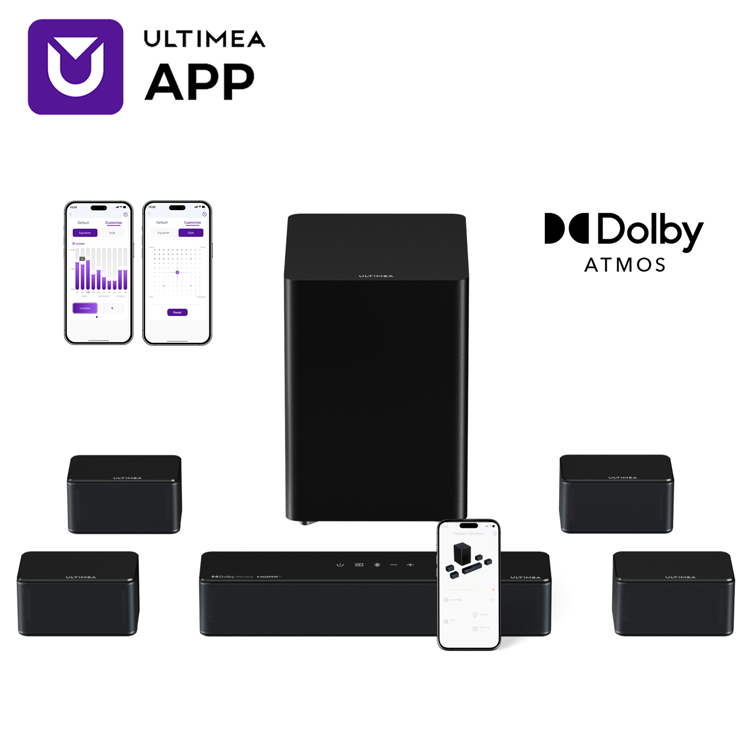 Home Cinema Dolby Atmos 7.1 - ULTIMEA Poseidon D80 Boom 7.1ch Dolby