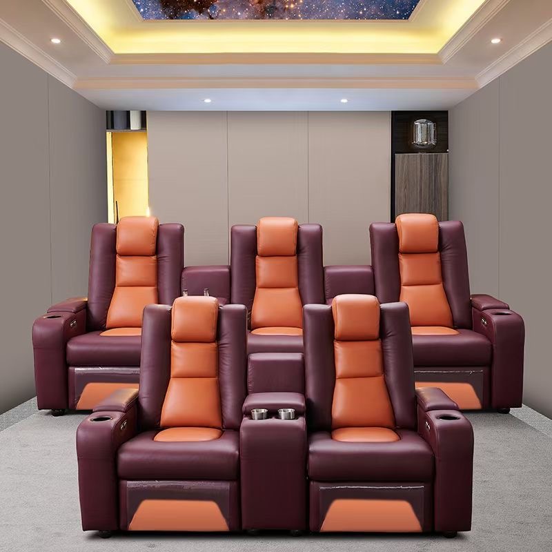 Home Cinema Recliners - Linlamlim Home Theater Genuine Leather Couch