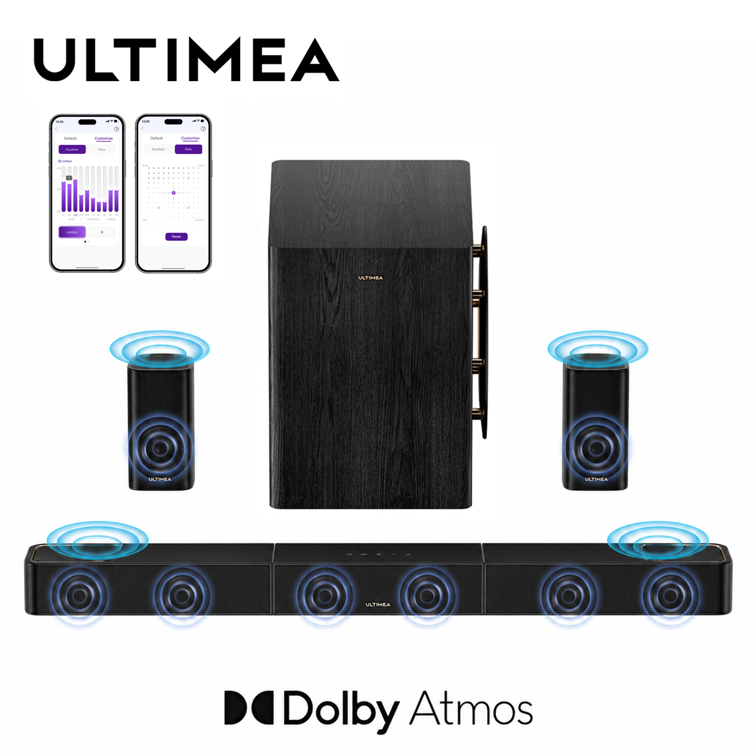 Home Cinema Dolby Atmos 7.1 - ULTIMEA Skywave Series 7.1.4ch Professional Wireless
