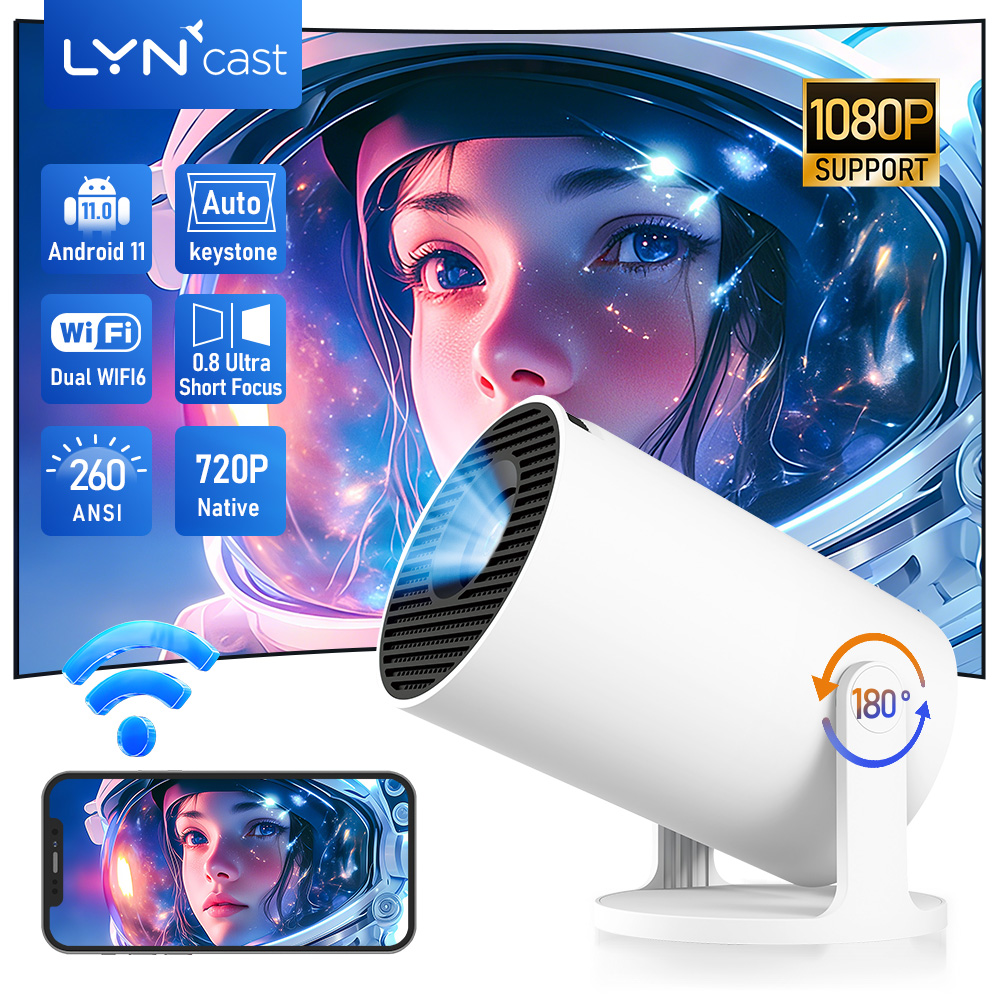 Home Cinema Setup - LynCast Projector X1BQ 4K Android 11