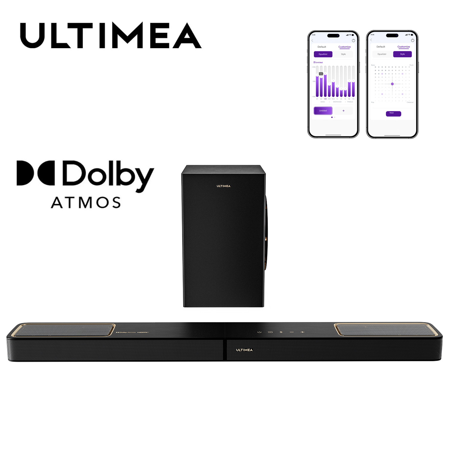 Home Cinema Dolby Atmos 7.1 - ULTIMEA Skywave F30 Boom Soundbar 3.1.2