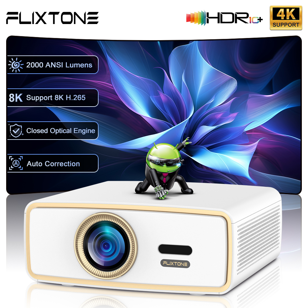 Home Cinema Setup - Flixtone E900 MINI Portable Projector 8K