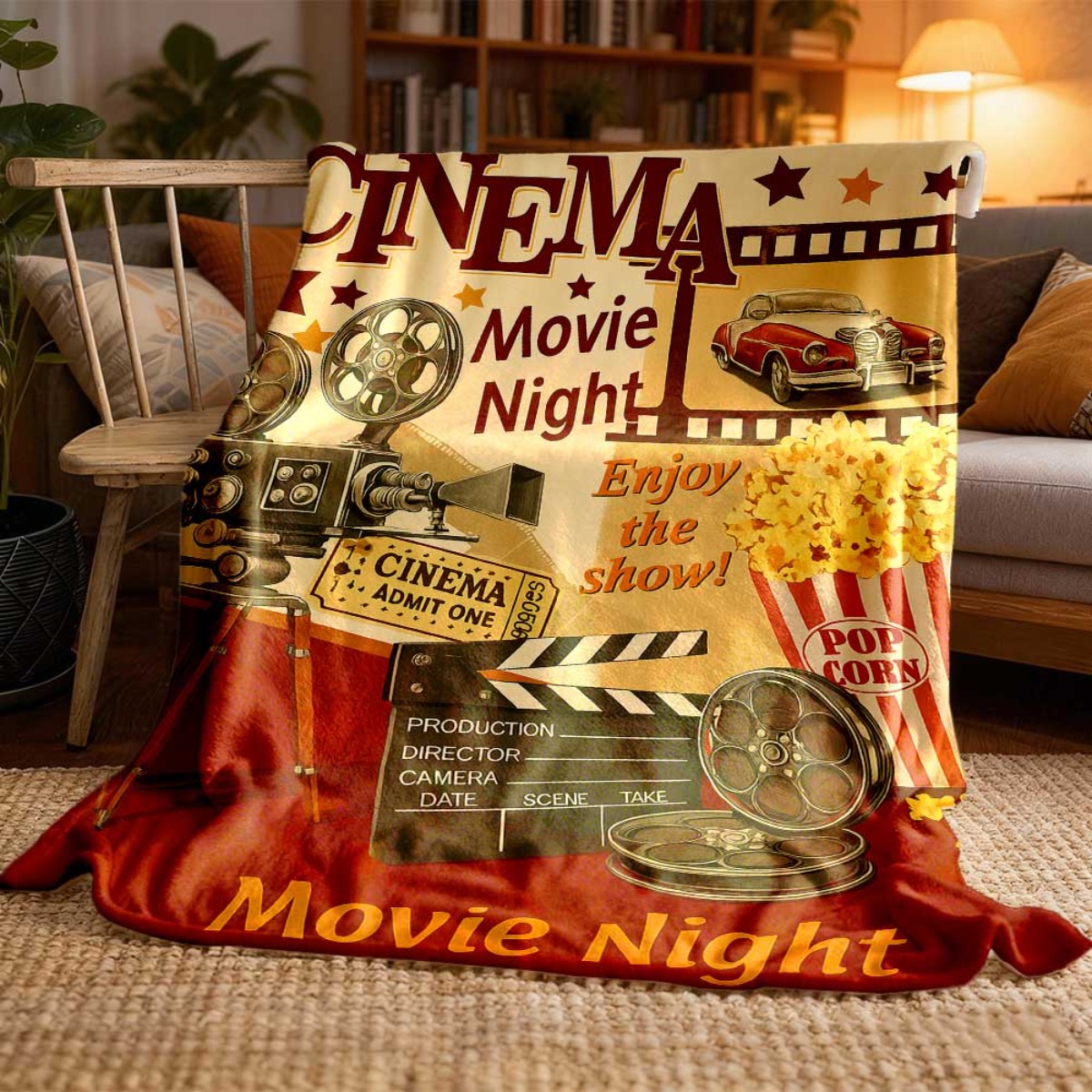 Retro Movie Projector Flannel  - Home Cinema Gifts review and price