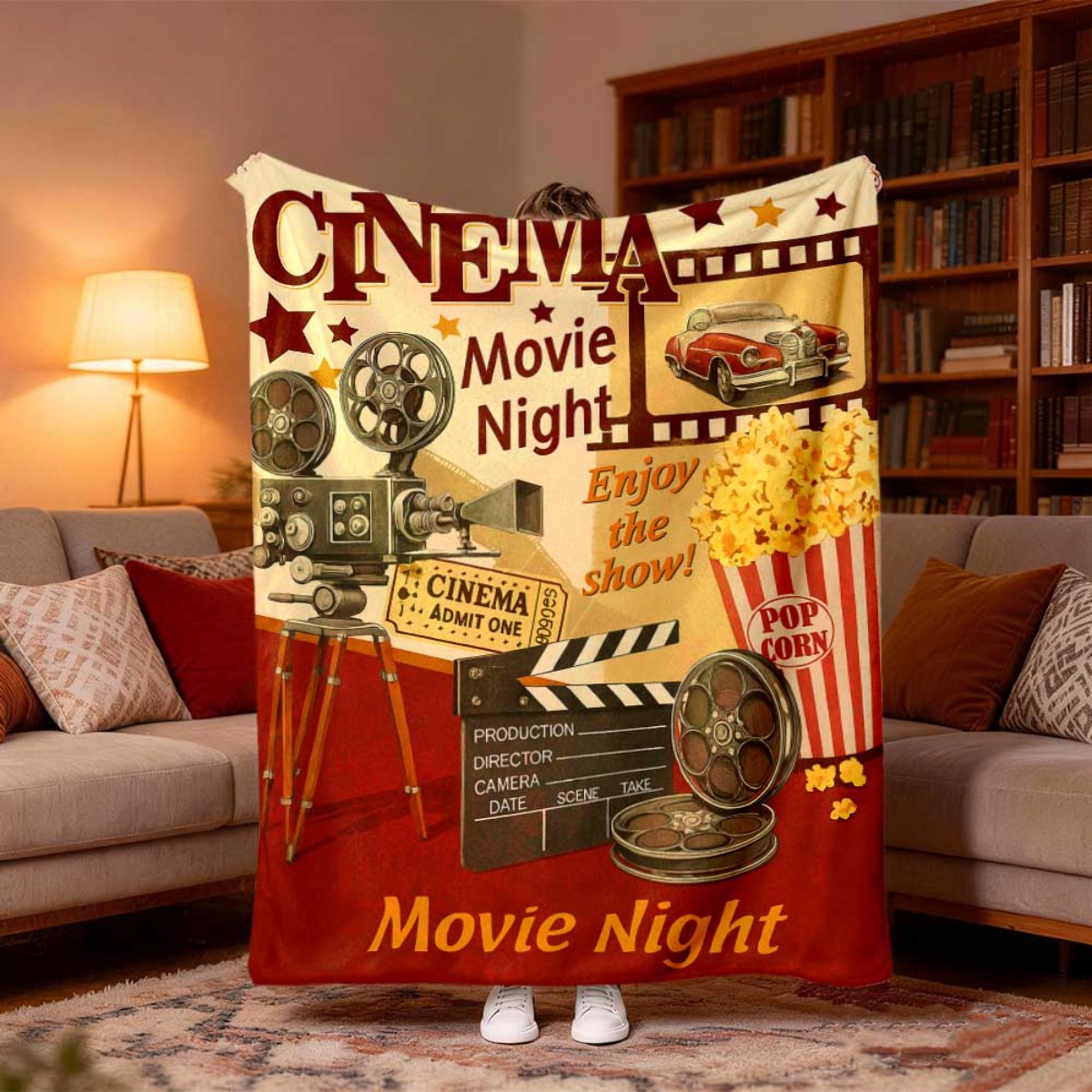 Retro Movie Projector Flannel  - Home Cinema Gifts review and price