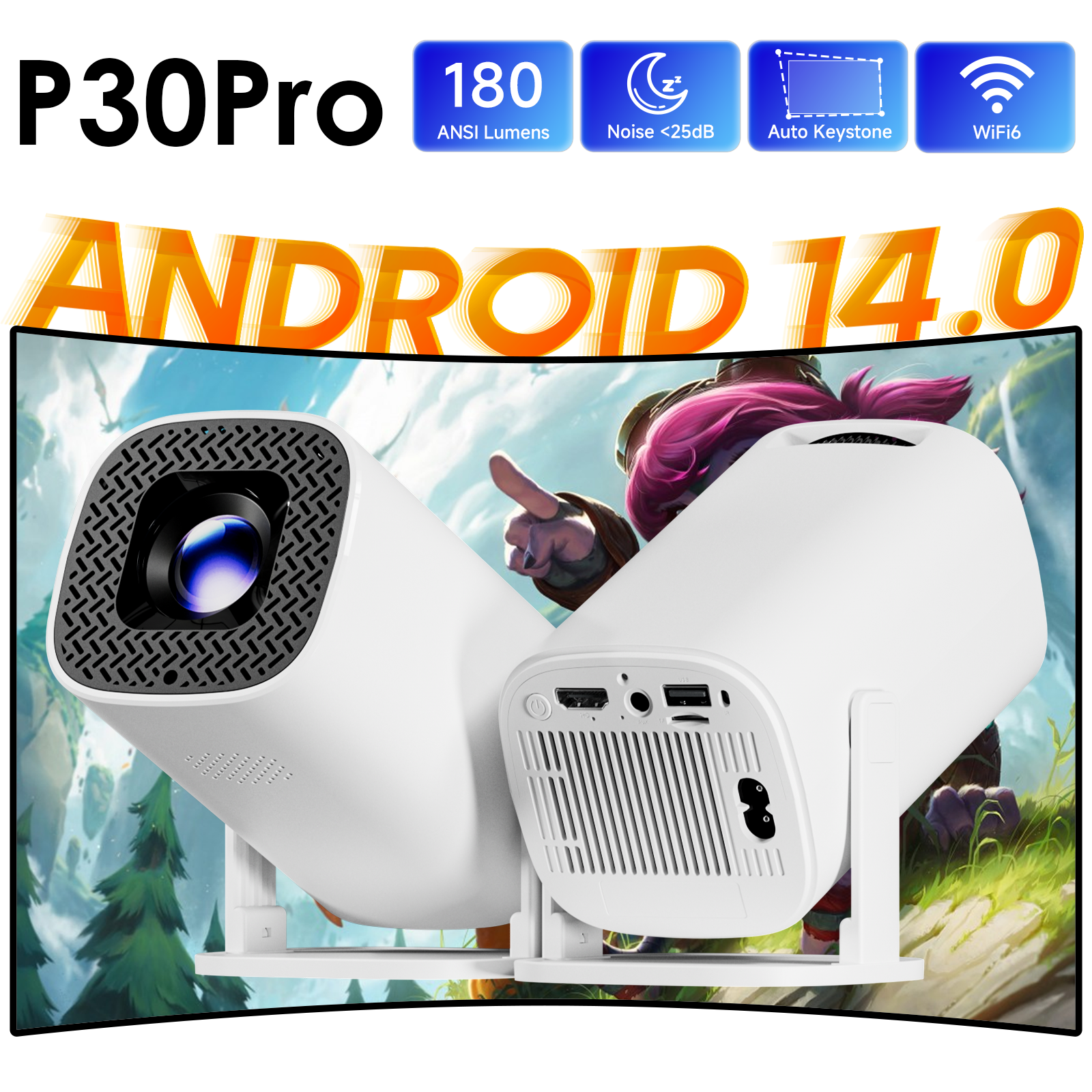 HONGTOP P30PRO Smart Mini Proj - Home Cinema Setup review and price