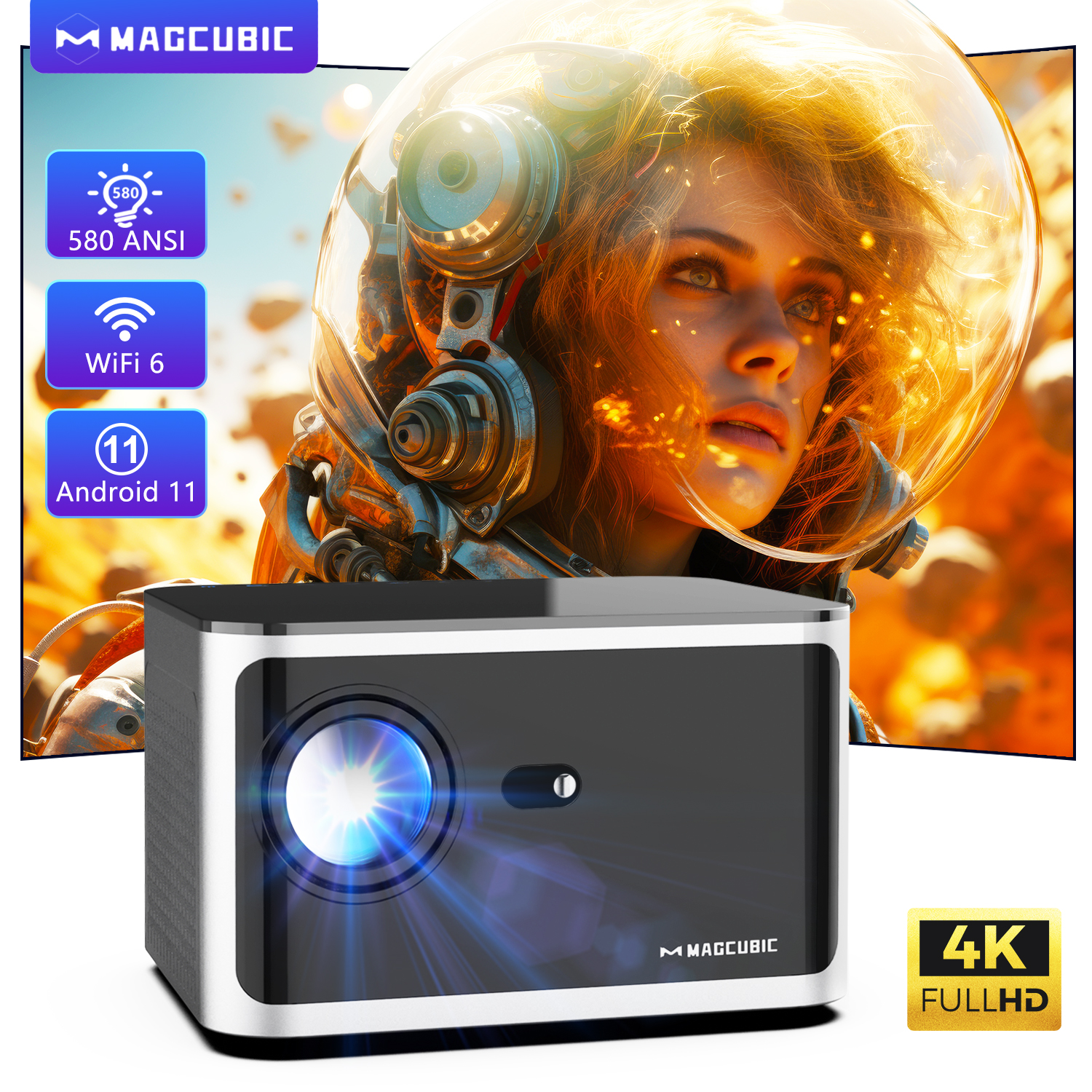 Magcubic HY350 Pro 580ANSI Pro - Home Cinema Setup review and price