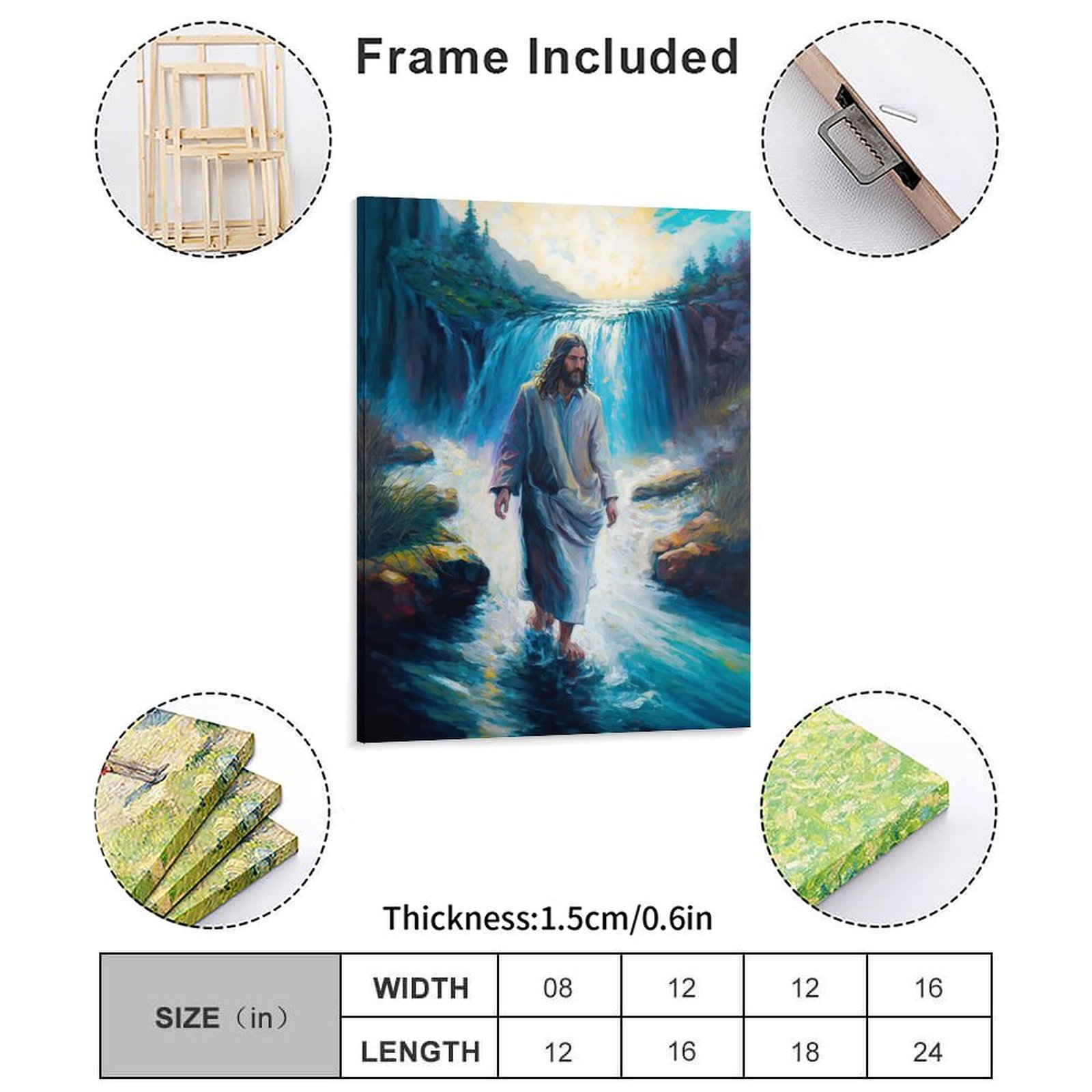 Waterwalking Jesus Canvas Pain - Home Cinema Wall Design review and price