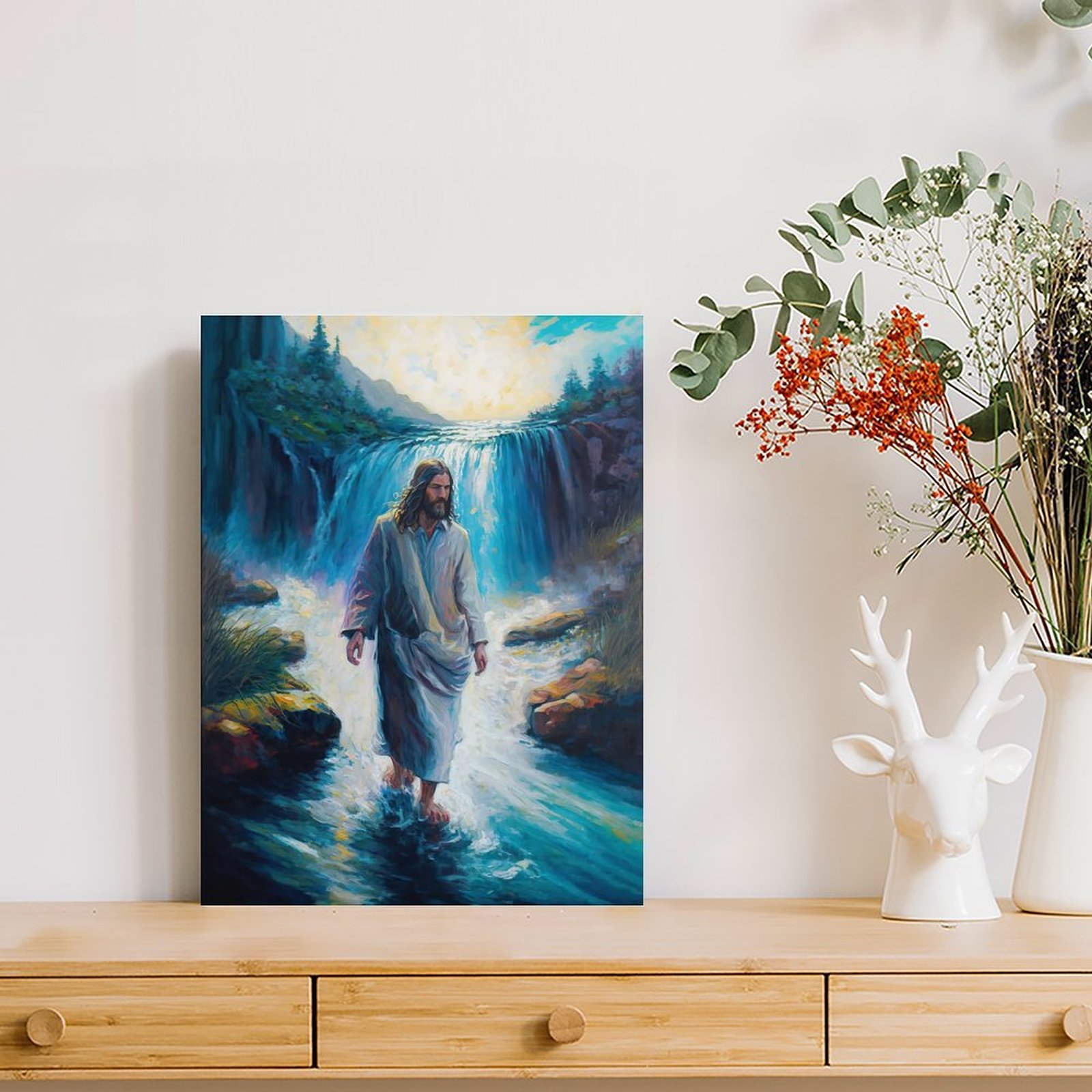 Waterwalking Jesus Canvas Pain - Home Cinema Wall Design review and price