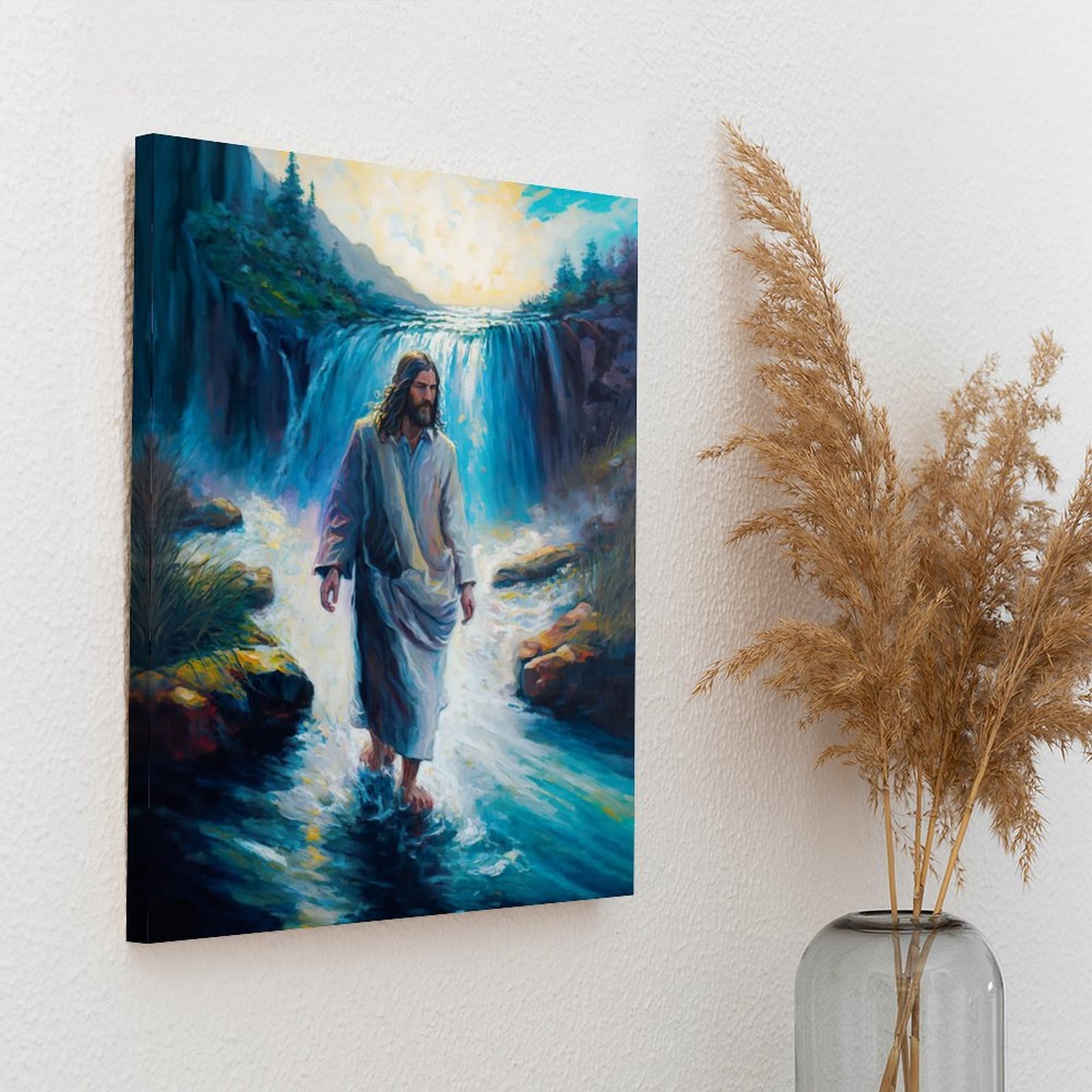 Waterwalking Jesus Canvas Pain - Home Cinema Wall Design review and price