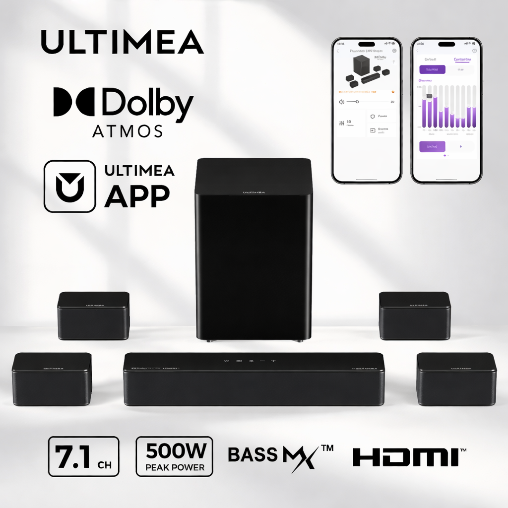 ULTIMEA 500W 7.1ch Soundbar wi - Home Cinema Dolby Atmos 7.1 review and price