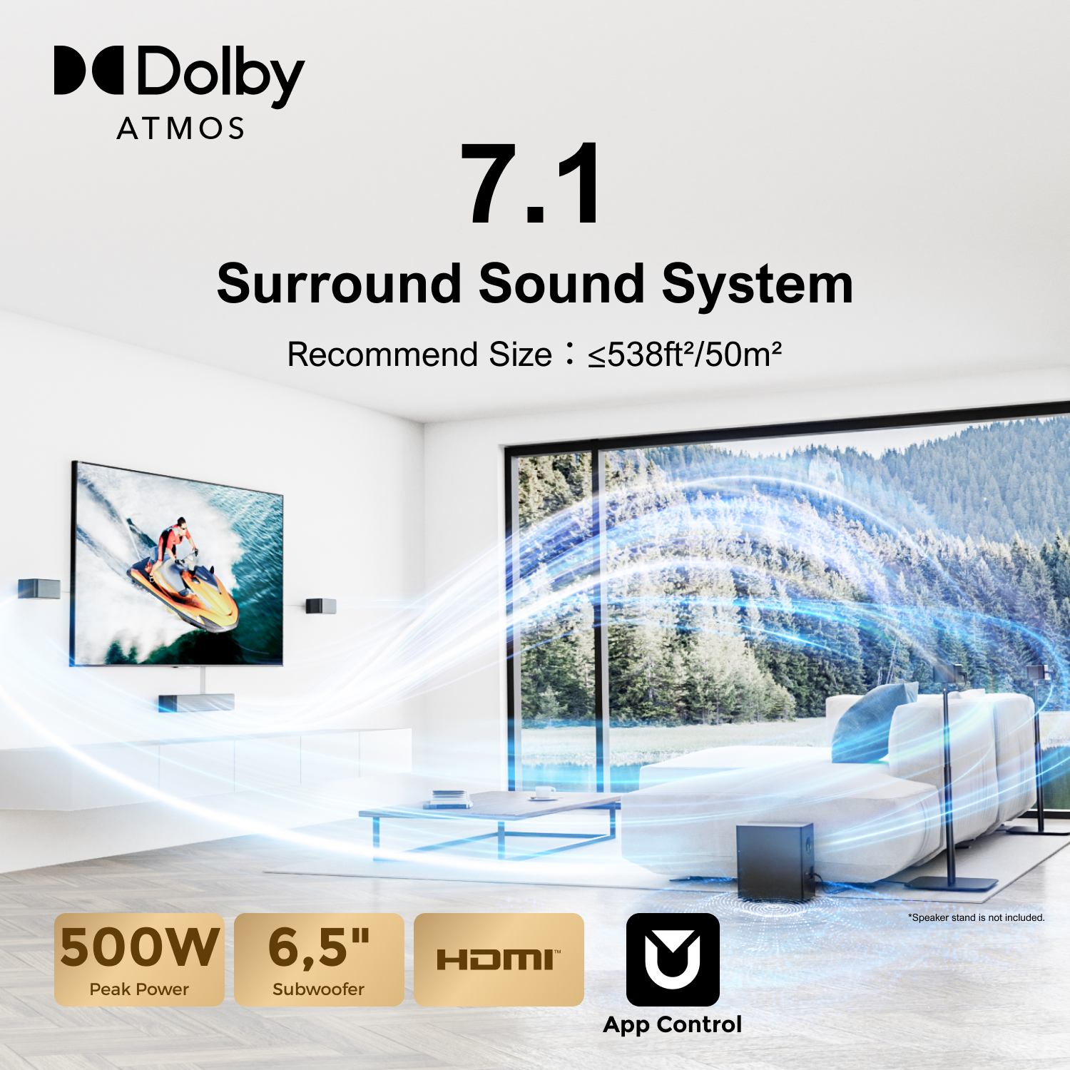 ULTIMEA 500W 7.1ch Soundbar wi - Home Cinema Dolby Atmos 7.1 review and price