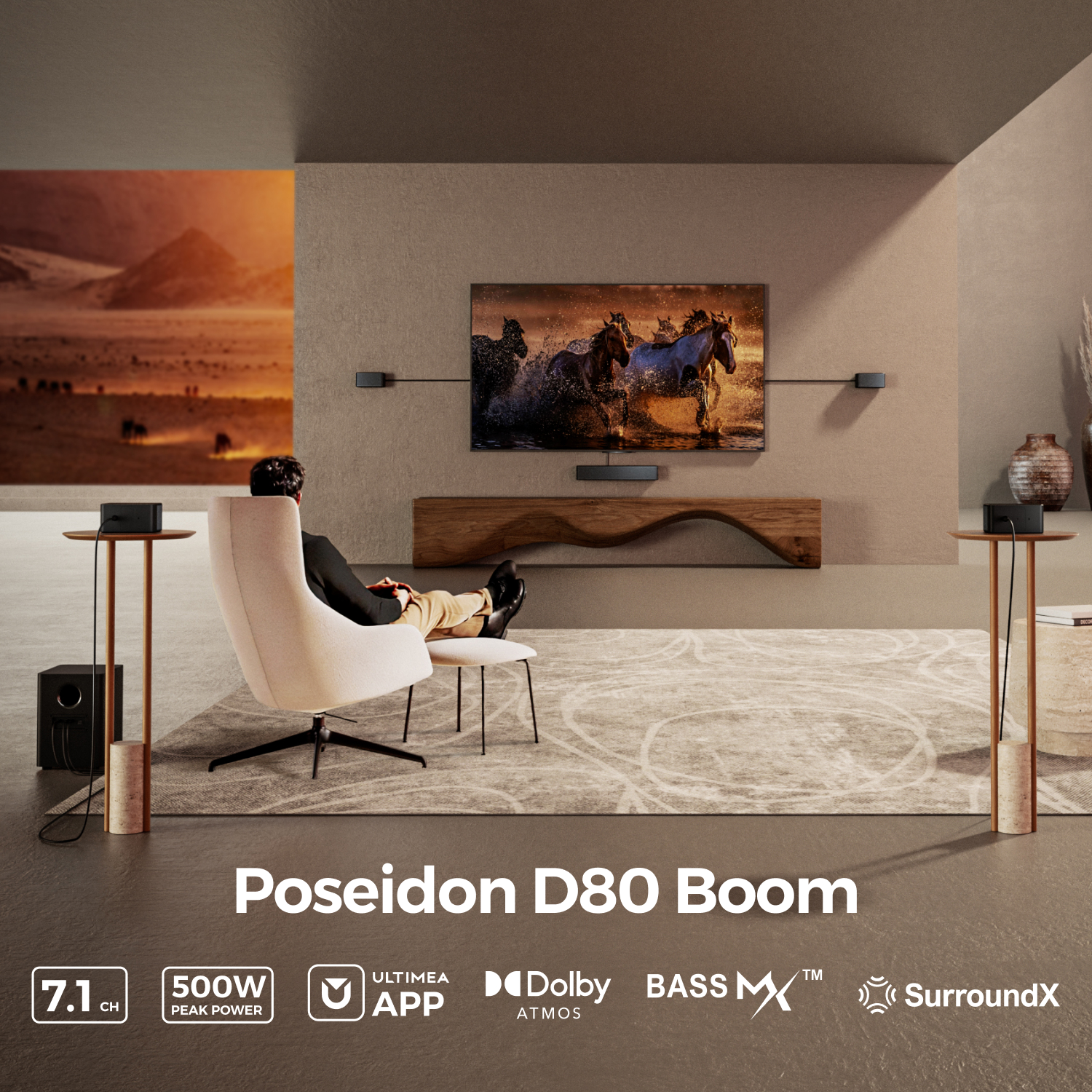 ULTIMEA Poseidon D80 Boom 7.1c - Home Cinema Dolby Atmos 7.1 review and price