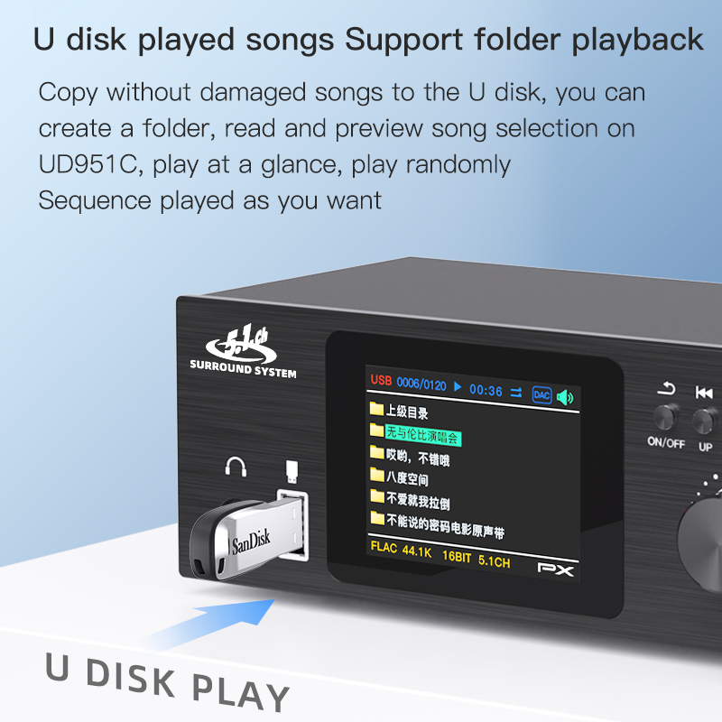 PX UD951C Upgraded 5.1 Channel - Surround Sound Decoder review and price