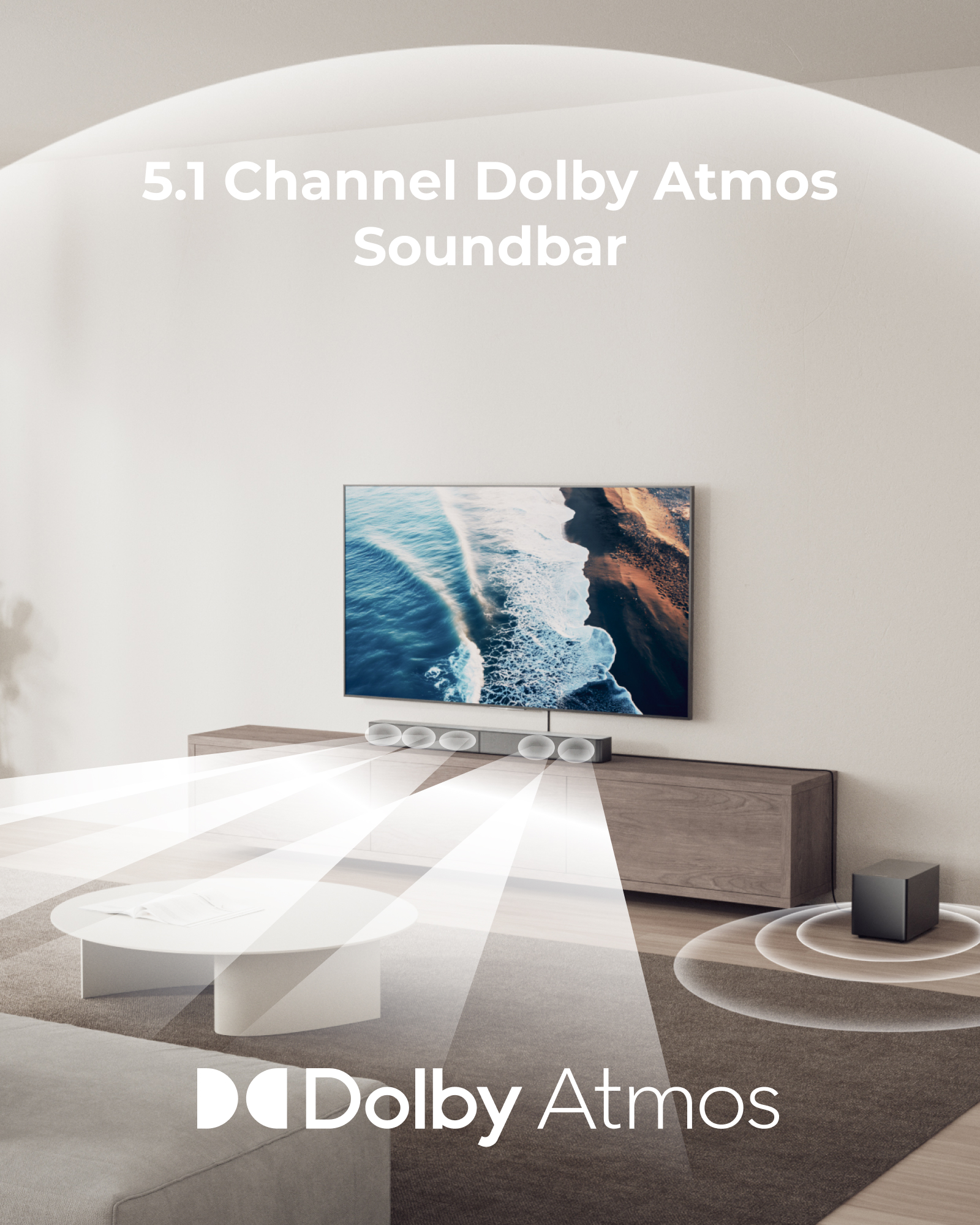 ULTIMEA 5.1CH Sound Bar with S - Home Cinema Dolby Atmos 7.1 review and price