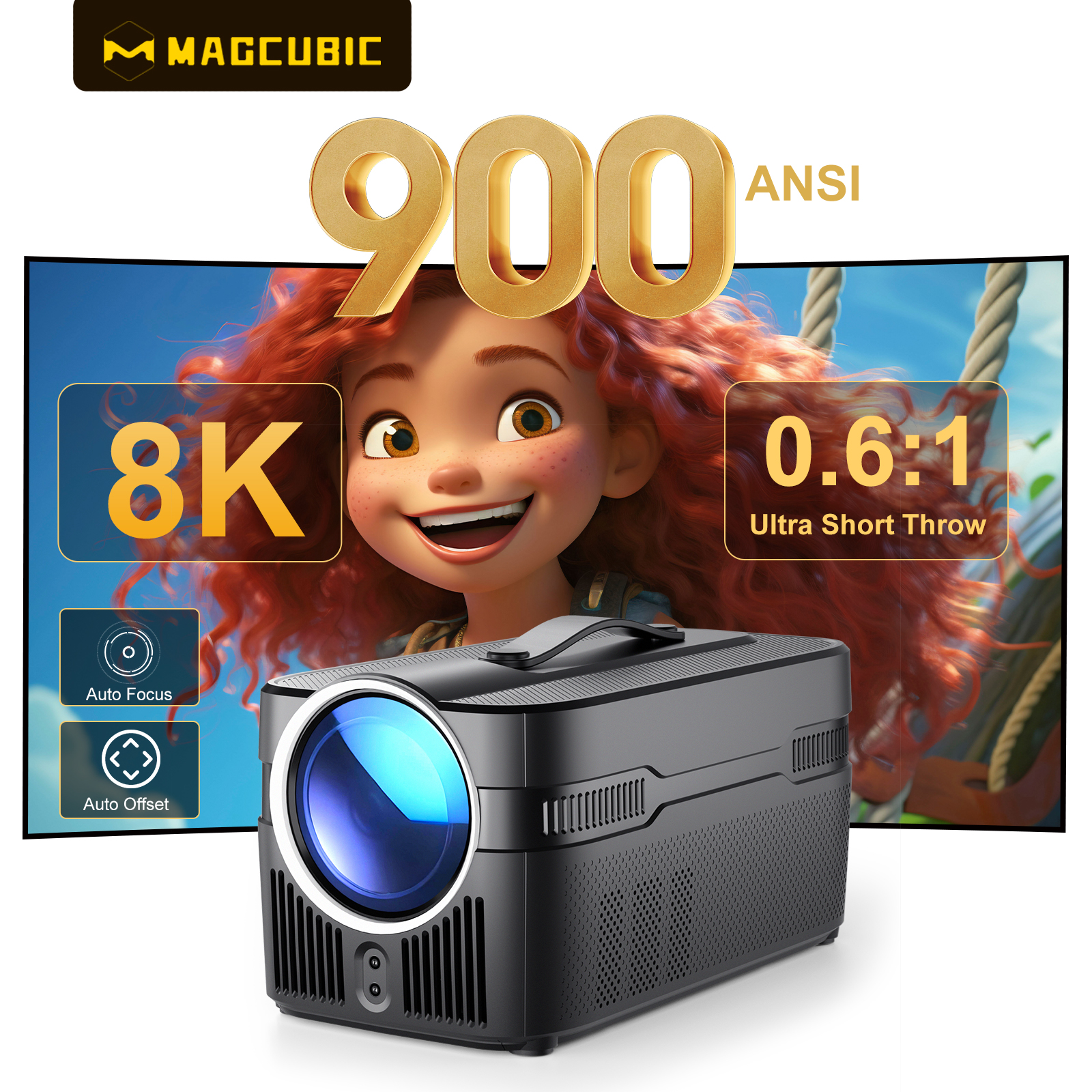 Magcubic Auto Focus Android 14 - Home Cinema Setup review and price