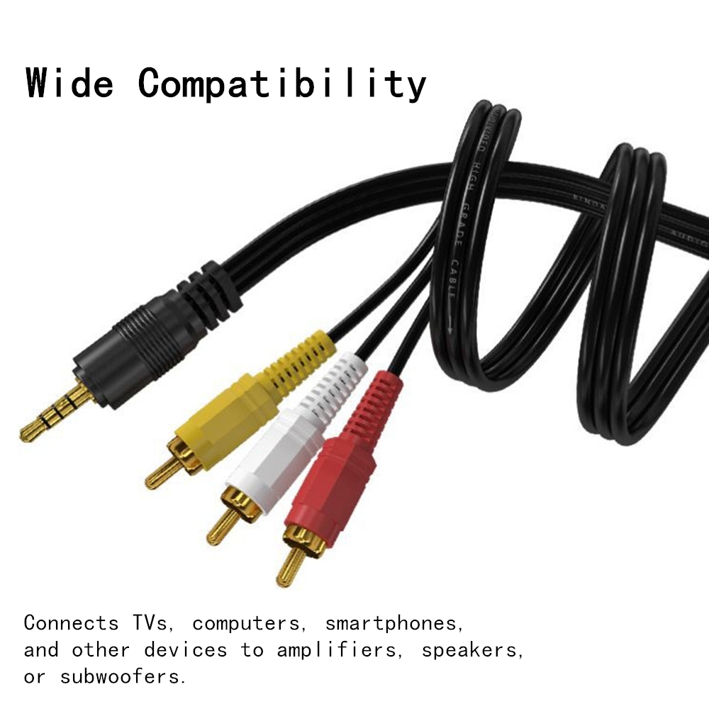 3.5mm to 3 RCA Audio Video Cab - Home Cinema Subwoofer review and price