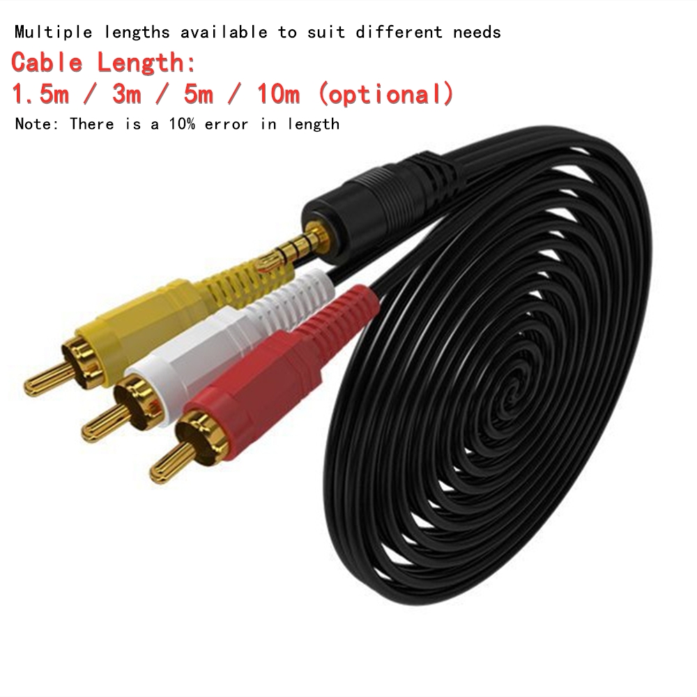 3.5mm to 3 RCA Audio Video Cab - Home Cinema Subwoofer review and price