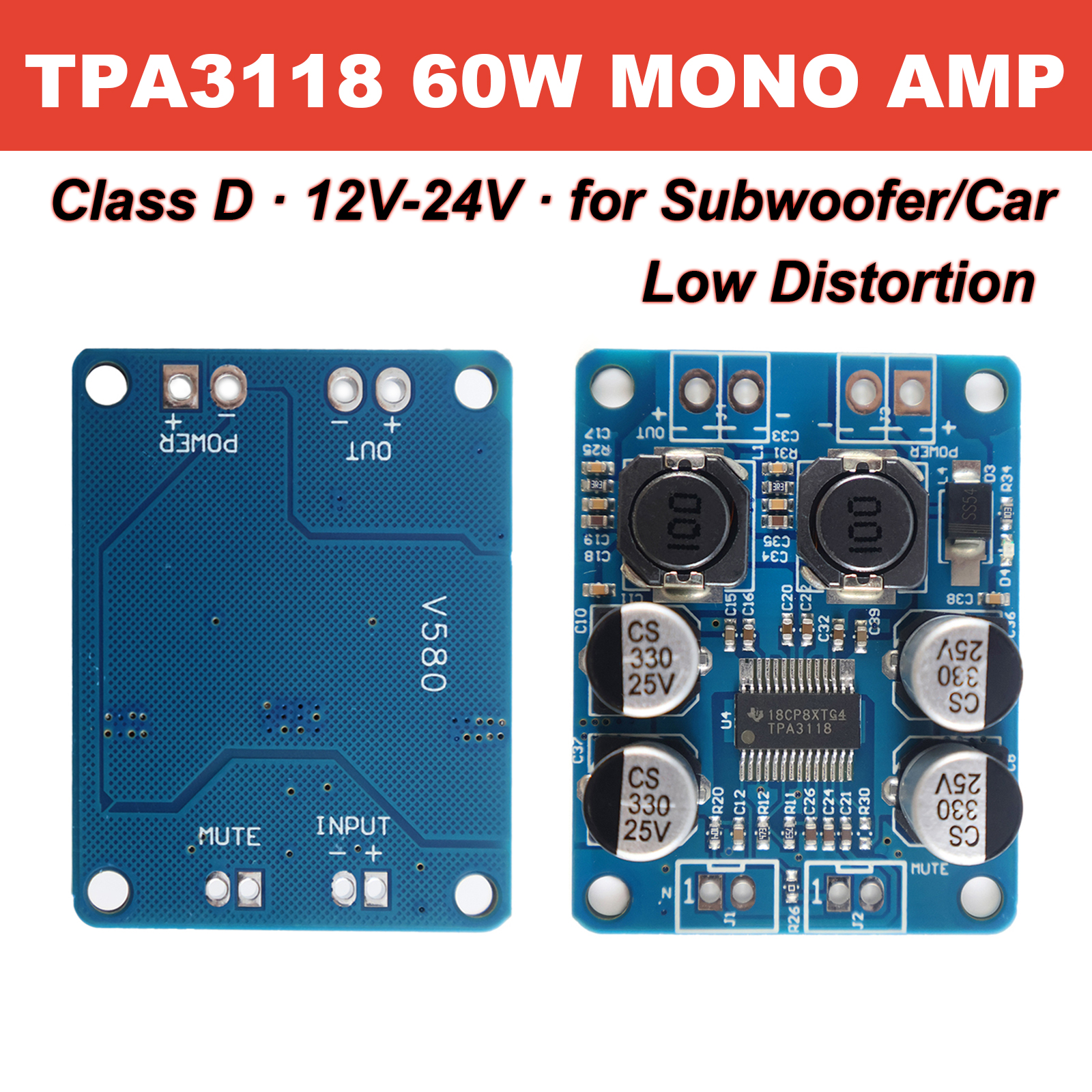 TPA3118 60W Mono Class D Digit - Home Cinema Subwoofer review and price