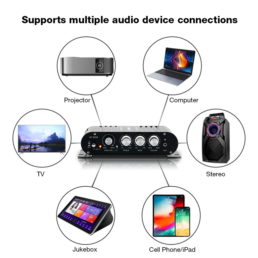 ST-838 Home Theater Amplifiers - Home Cinema Subwoofer review and price