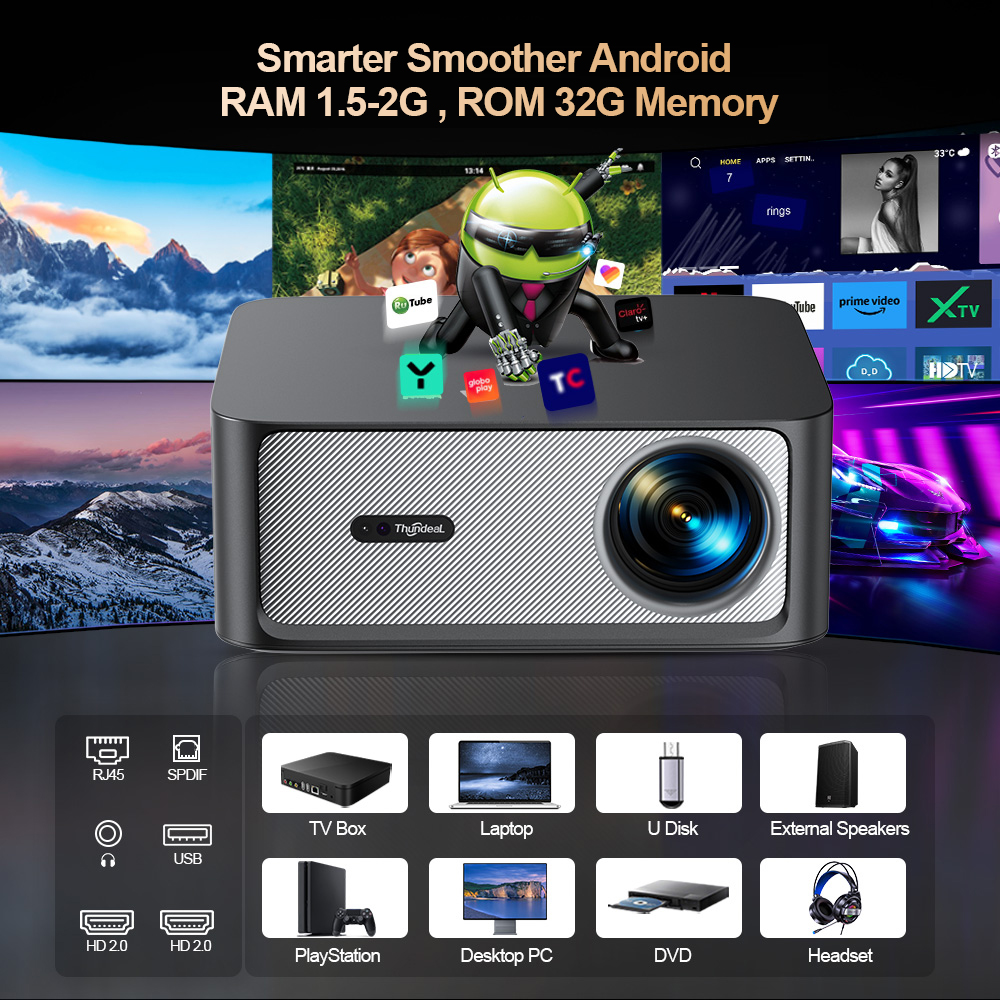 ThundeaL 3000Ansi 4K Full HD P - Home Cinema Setup review and price