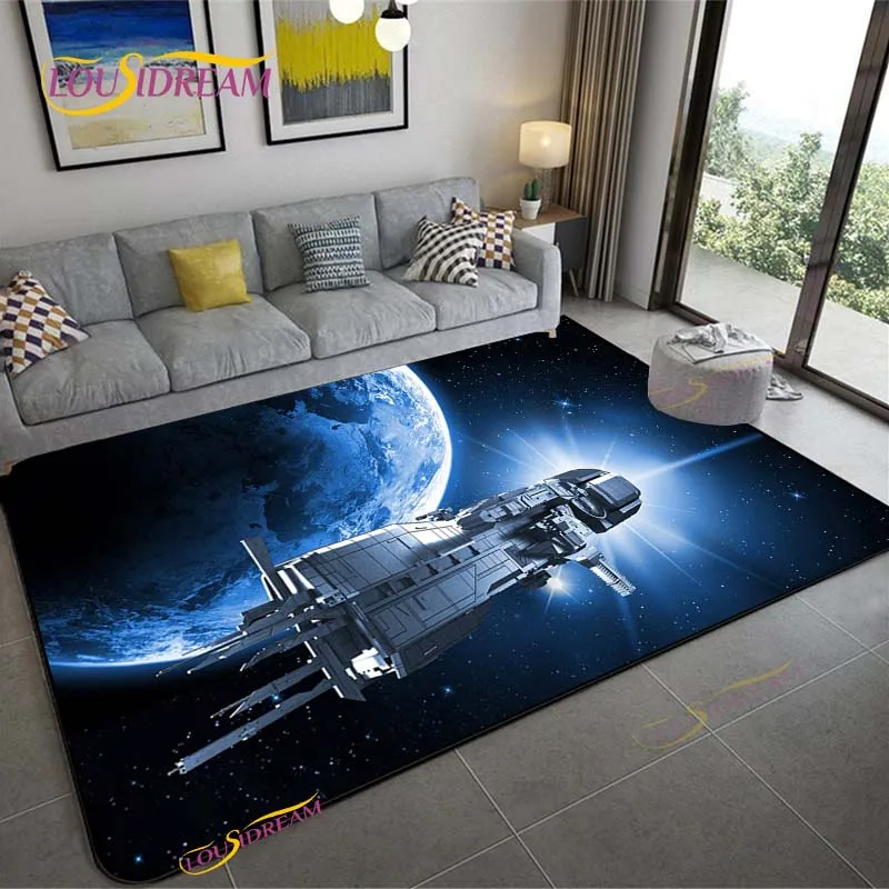 3D Space Ship Station Carpet f - Home Cinema Gifts review and price