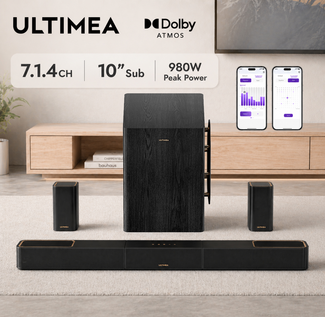 ULTIMEA 7.1.4ch Soundsystem So - Home Cinema Dolby Atmos 7.1 review and price