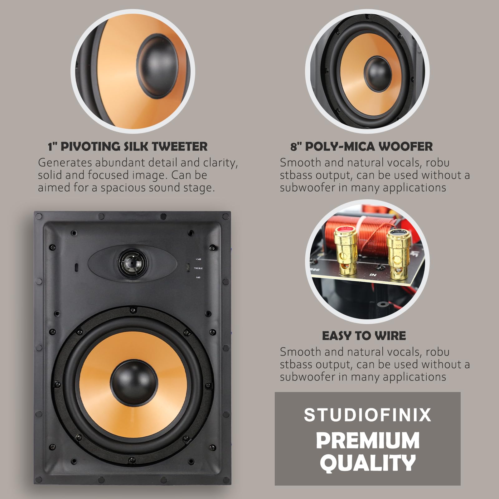 STUDIOFINIX 8 Inch 2 Way In Wa - Home Cinema Subwoofer review and price