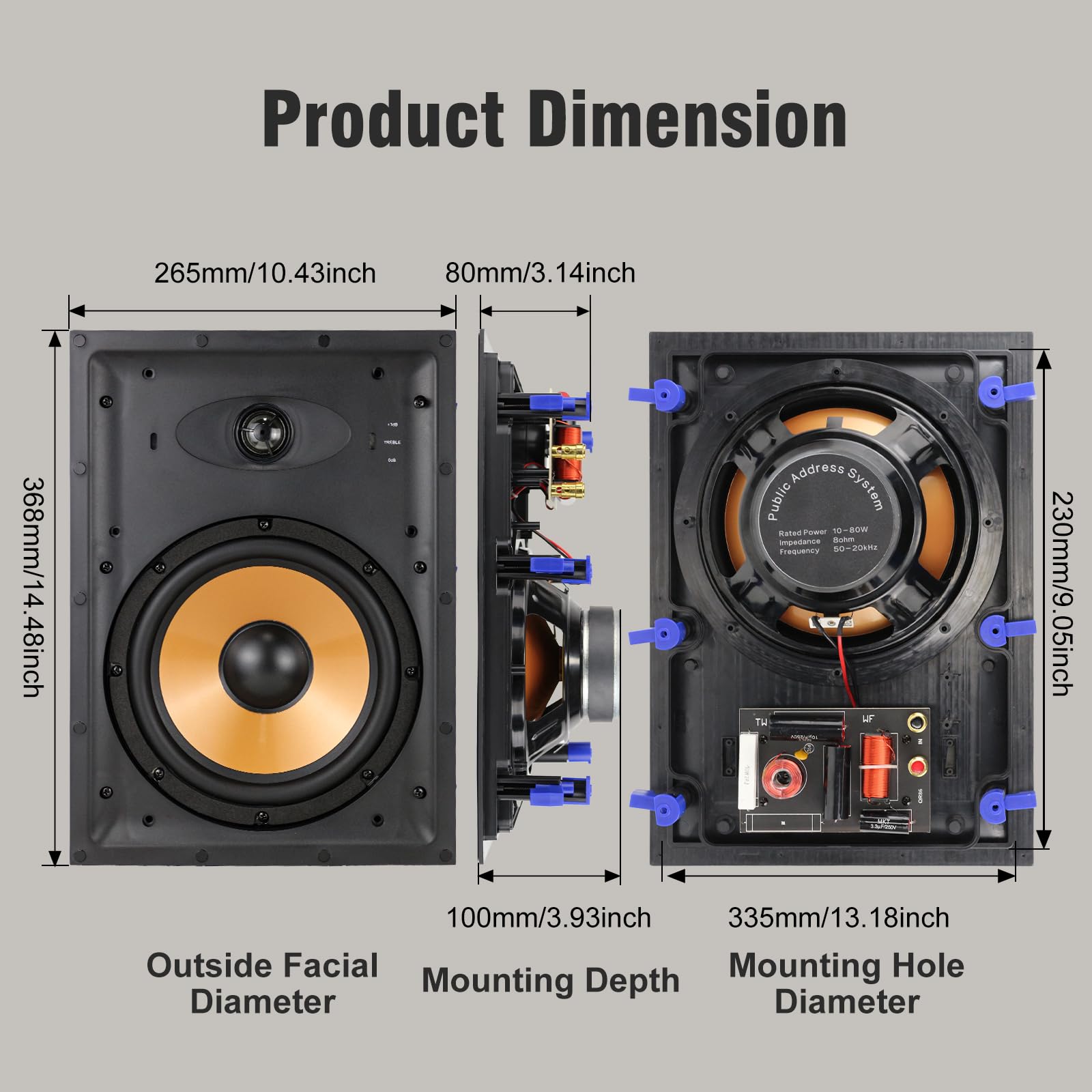 STUDIOFINIX 8 Inch 2 Way In Wa - Home Cinema Subwoofer review and price