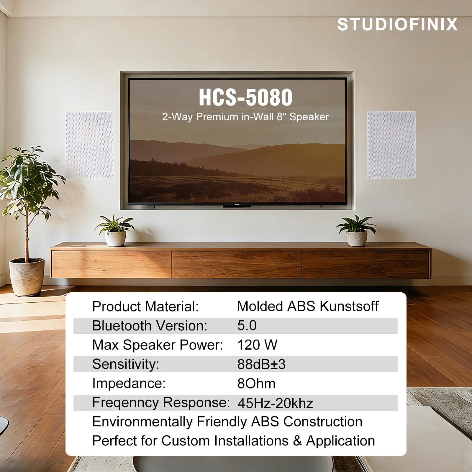 STUDIOFINIX 8 Inch 2 Way In Wa - Home Cinema Subwoofer review and price