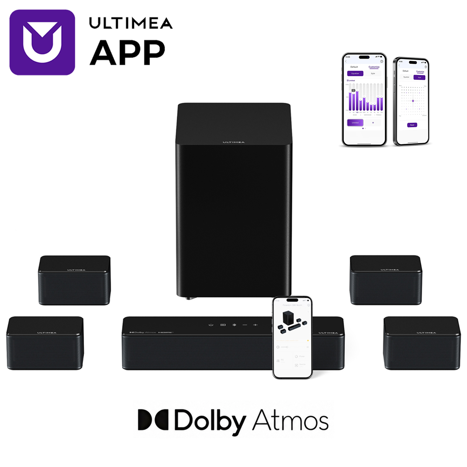 ULTIMEA Poseidon D80 7.1 Surro - Home Cinema Dolby Atmos 7.1 review and price