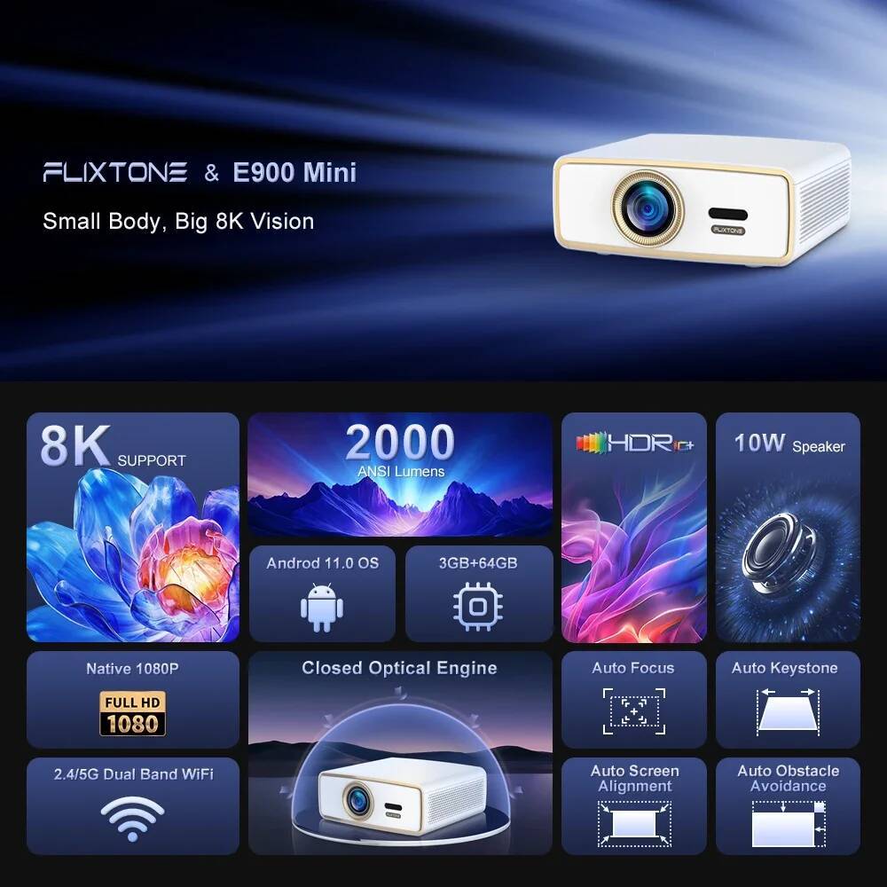 Flixtone E900 MINI Portable Pr - Home Cinema Setup review and price